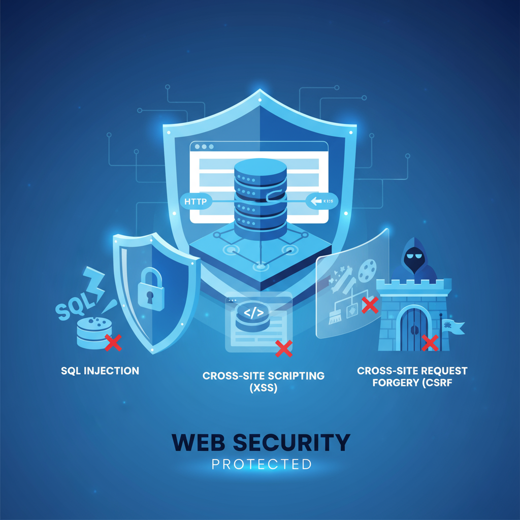 Schutz vor gängigen Schwachstellen: SQL-Injection, Cross-Site Scripting (XSS), CSRF